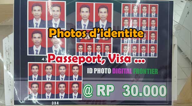Faire vos photos d'Identite Passeport et Visa a Bali