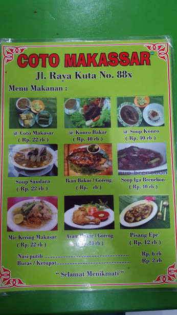 Coto Makassar Cuisine de Sulawesi à Bali (4)